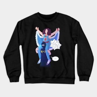 Ninja Sex Party Danny Sexbang on Ninja Brian's Shoulders Crewneck Sweatshirt